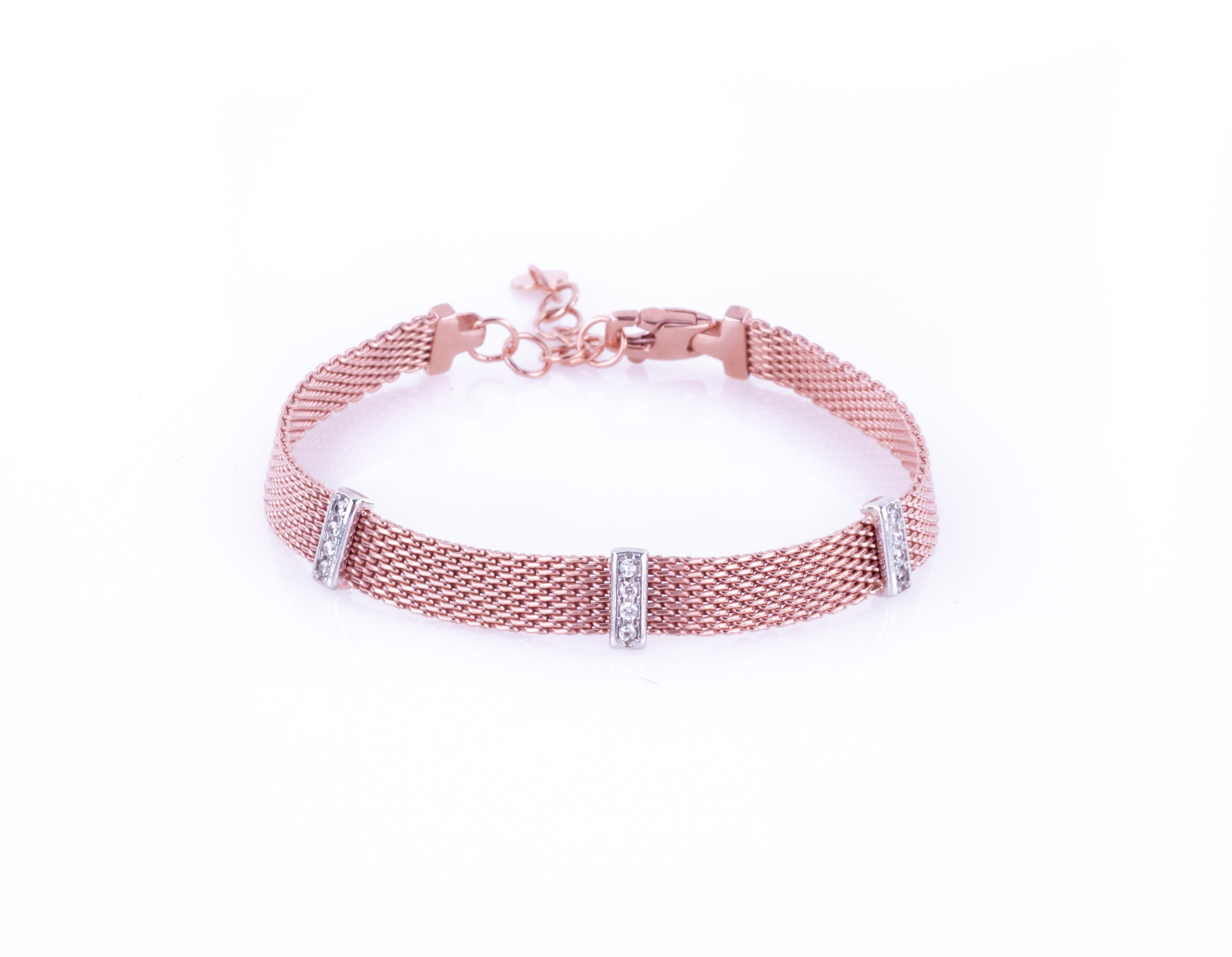 

Браслет срібний "Milano Red Gold" з позолотою (розмір 20)