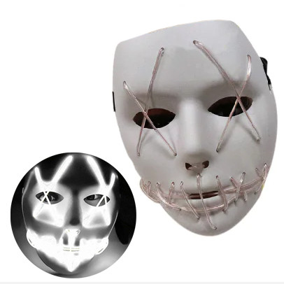 

Маска для вечеринок с подсветкой неоновая WST Led Mask White