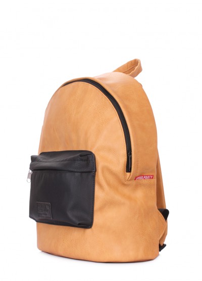 

Рюкзак POOLPARTY из искусственной кожи (backpack-pu-orange-black)