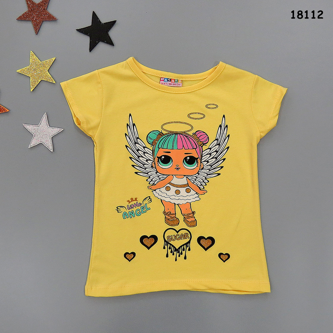 

Футболка LOL Hacali kids для девочки 86-92 см Желтая 18112