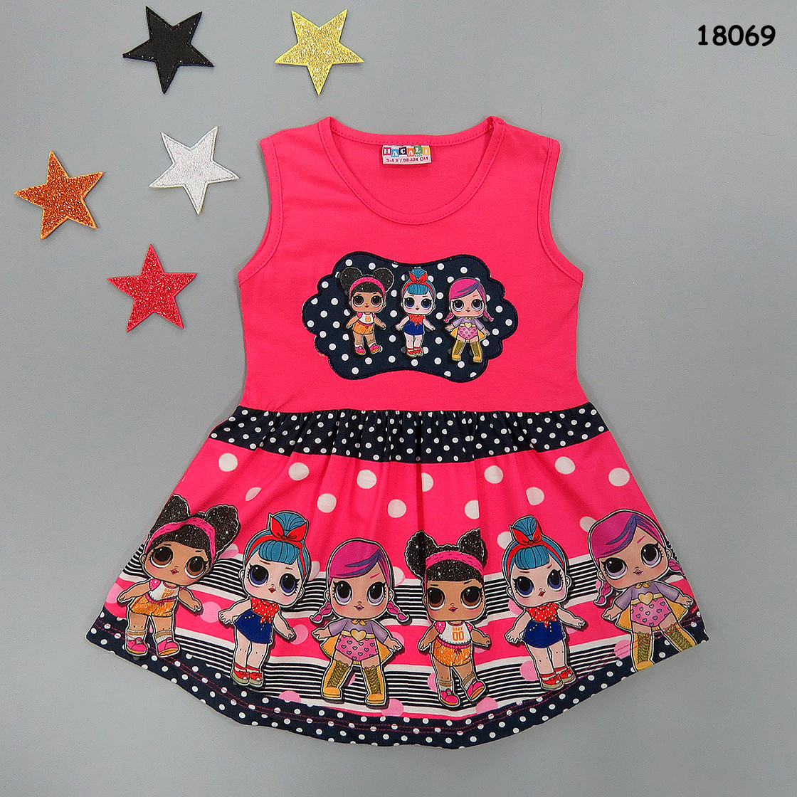 

Платье LOL Hacali kids для девочки 98-104 см Розовое Маломерное 18069