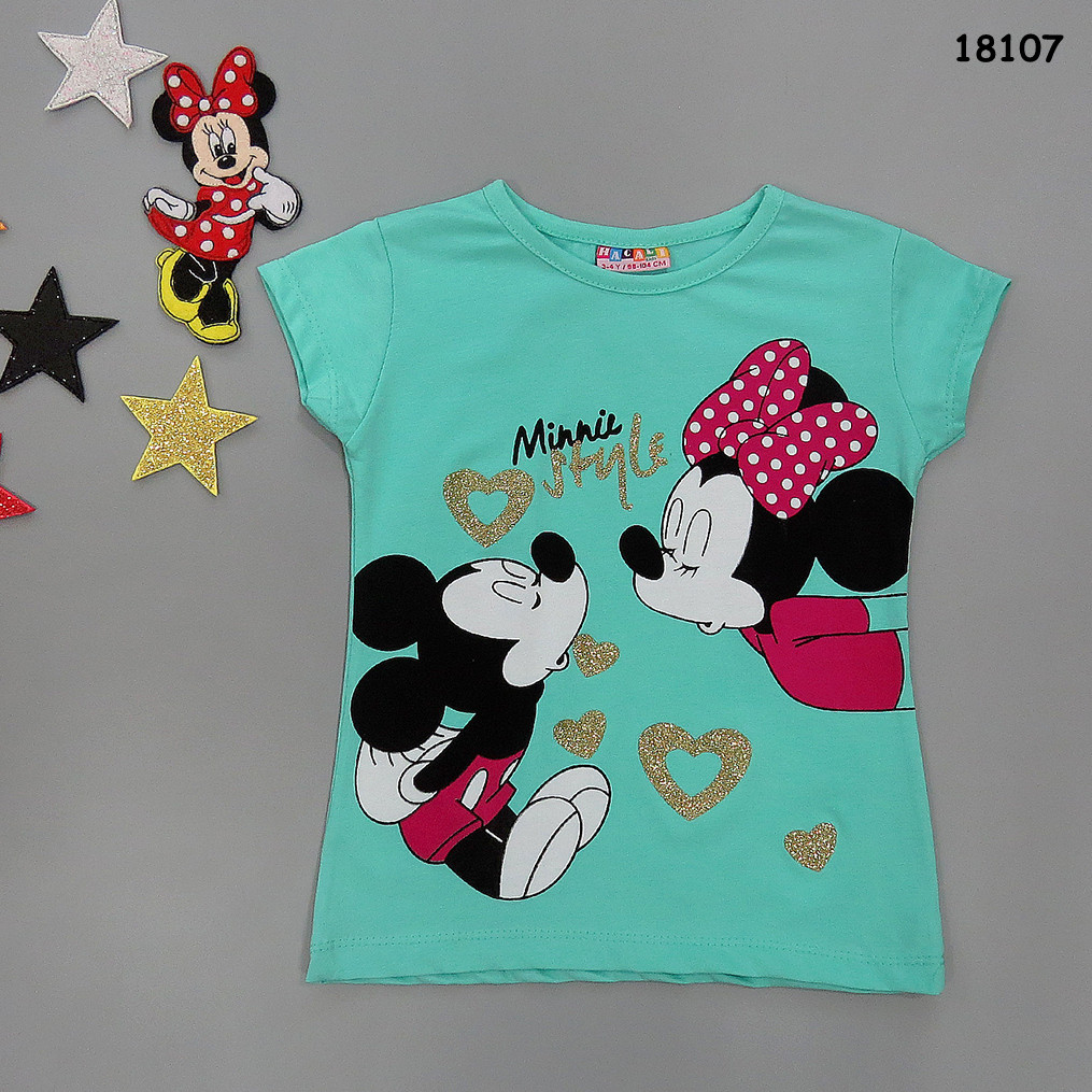 

Футболка Mickey&Minnie Mouse Hacali kids для девочки 86-92 см Бирюзовая 18107