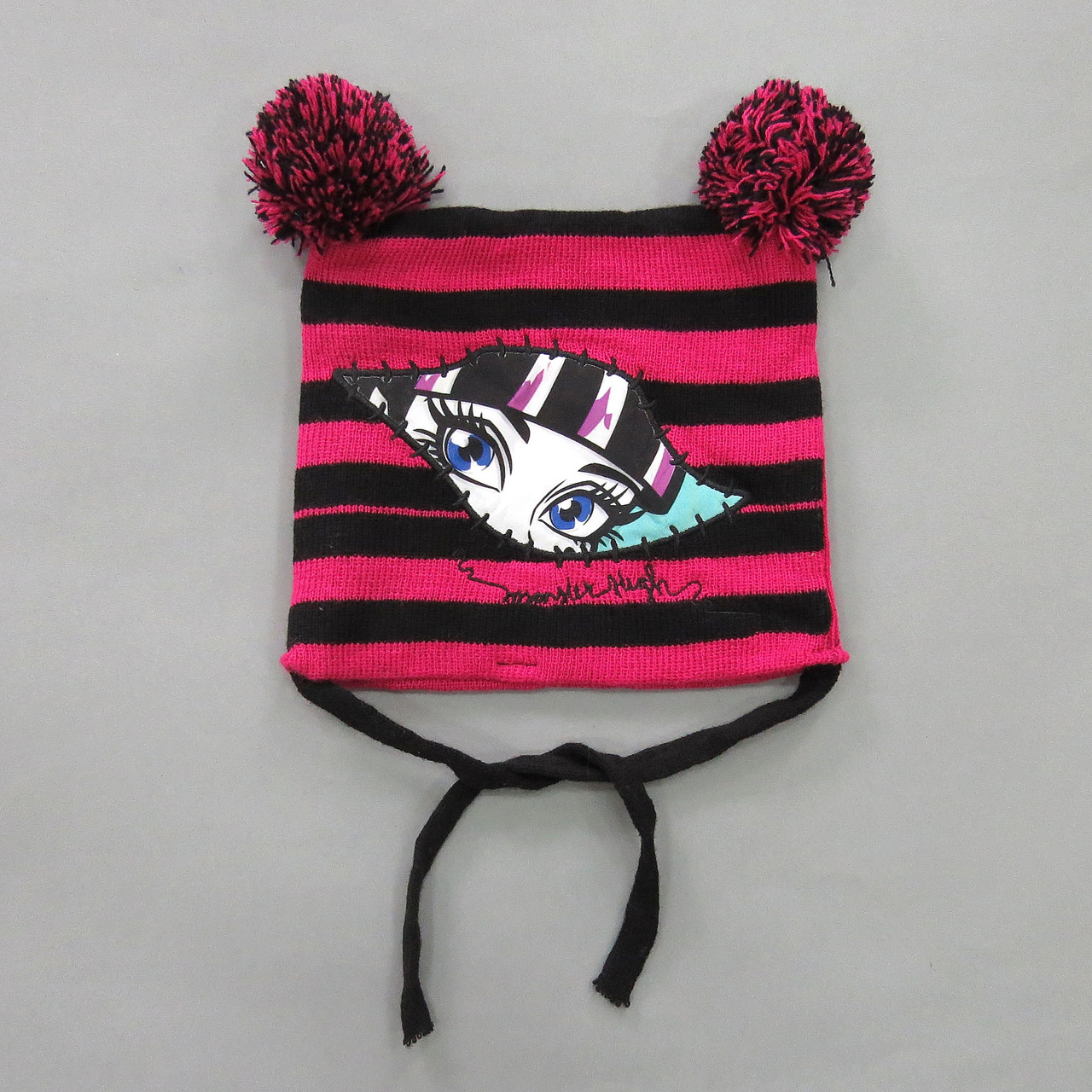 

Шапка Monster High для девочки 48-54 см Розовая с черным 15946