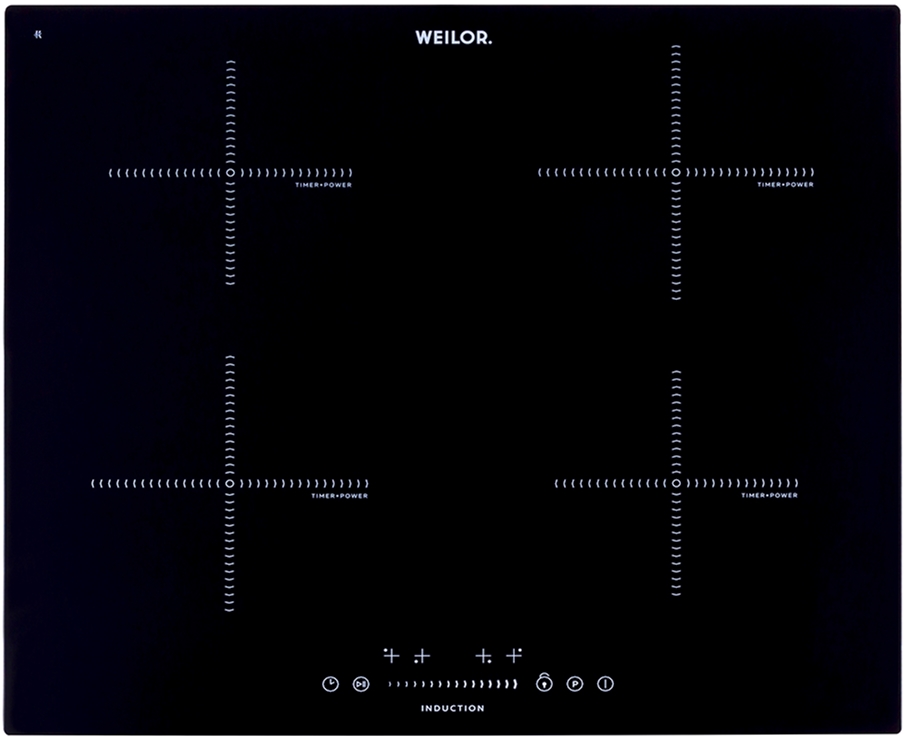 Акція на Варочная поверхность электрическая Weilor WIS 640 BLACK від Rozetka UA