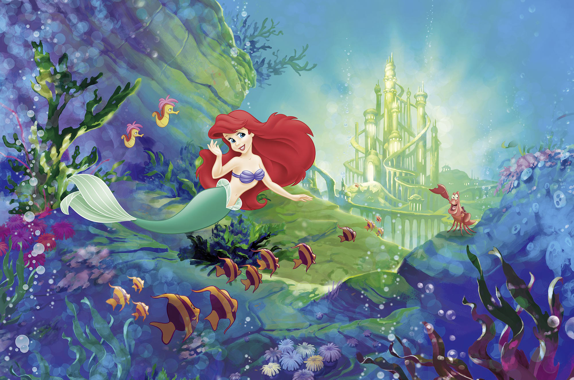 

Фотообои бумажные Komar Ariel's Castle Замок Ариэль 368x254 см 8 сегментов (8-4021)