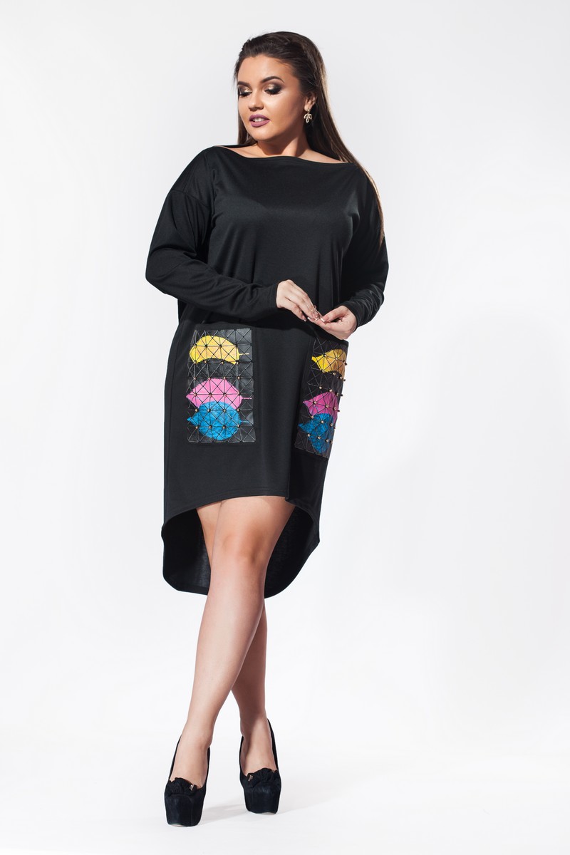 

Платье Modna Anka 412525 Onesize Черное (412525-black-pero)