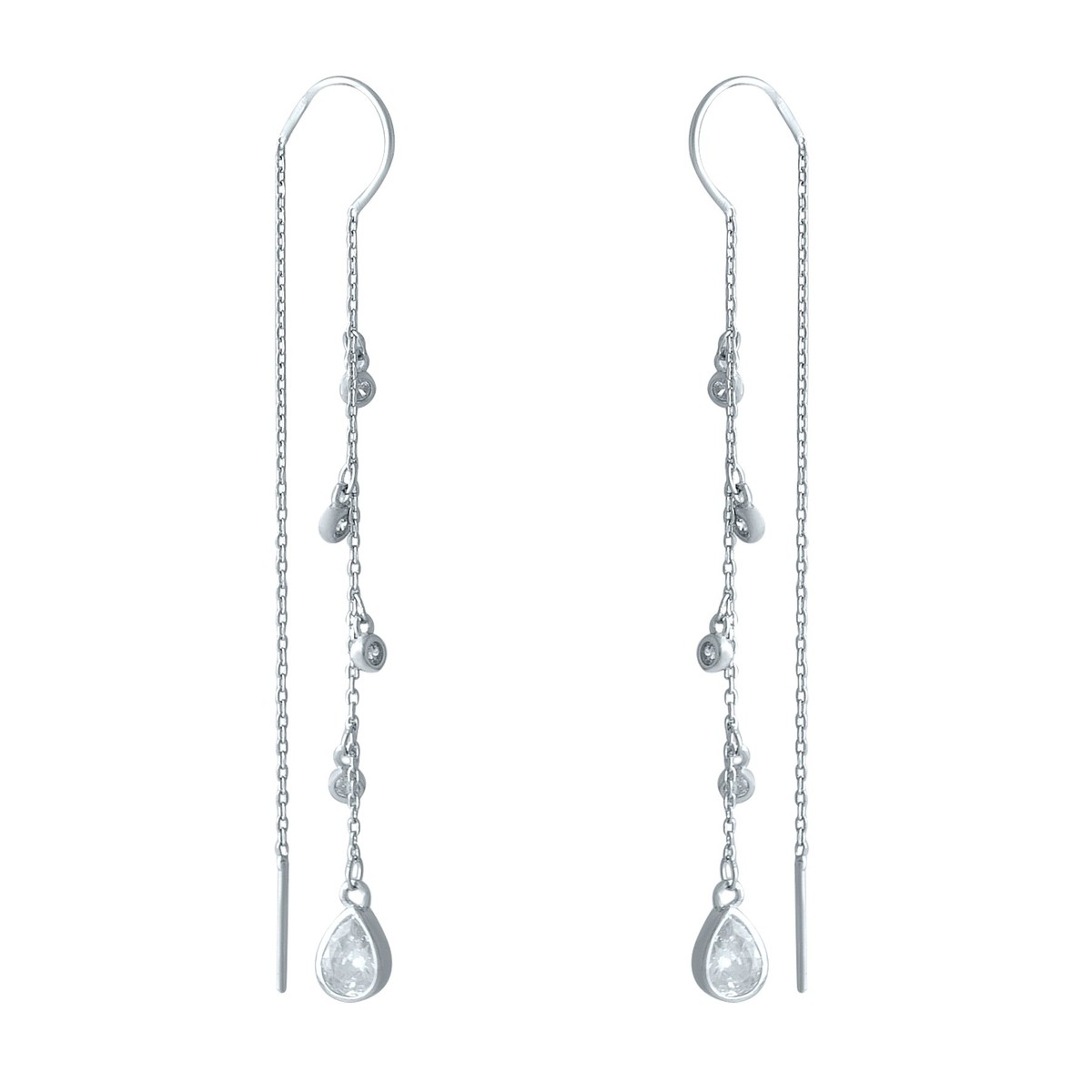 

Серебряные серьги SilverLine с фианитами