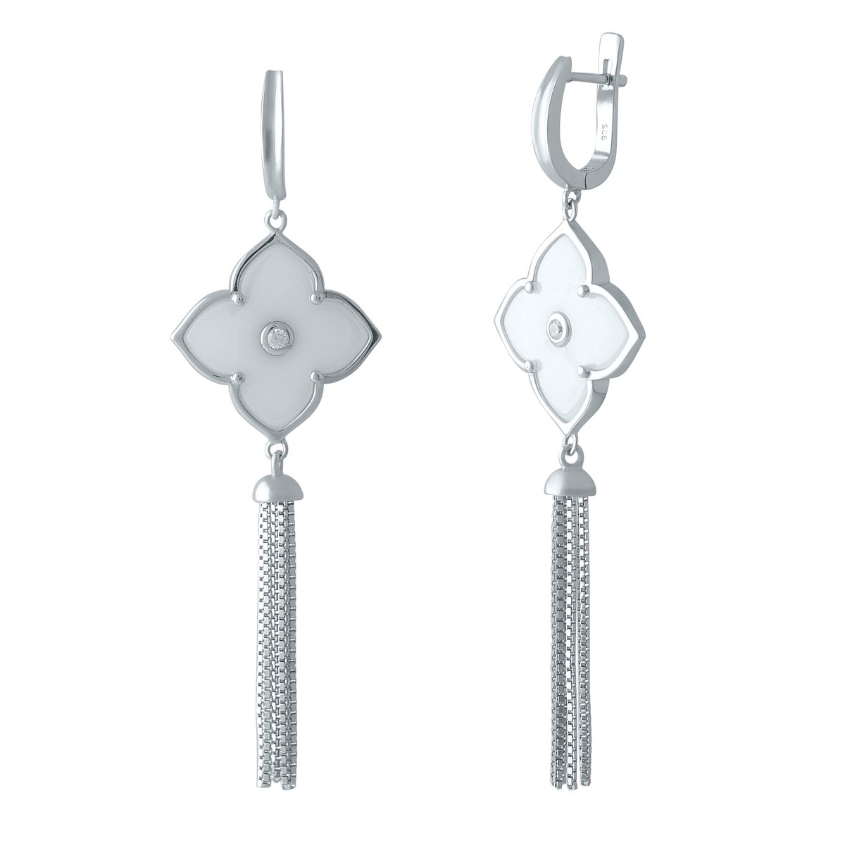 

Серебряные серьги SilverLine с керамикой