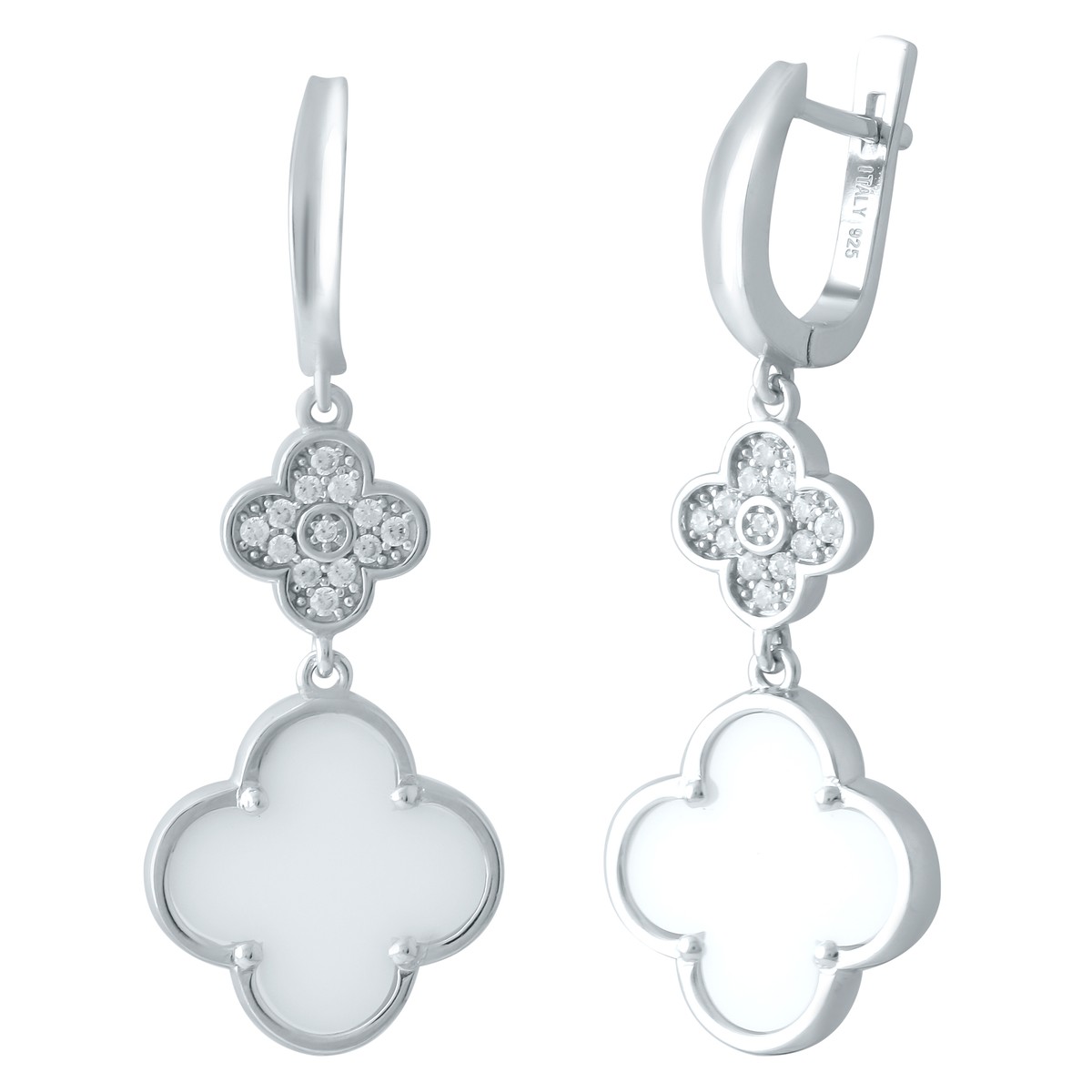 

Серебряные серьги SilverLine с керамикой