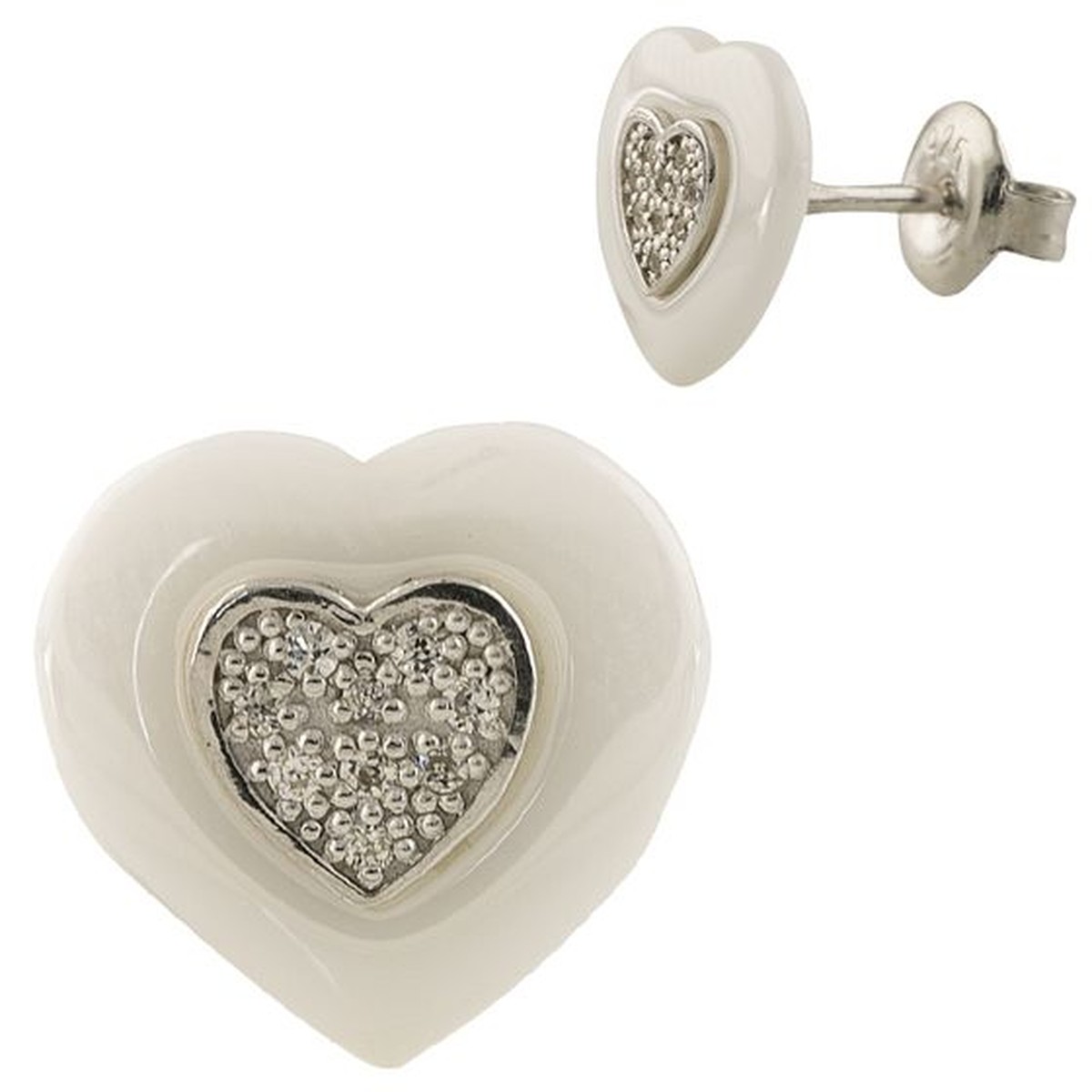

Серебряные серьги SilverLine с , керамикой