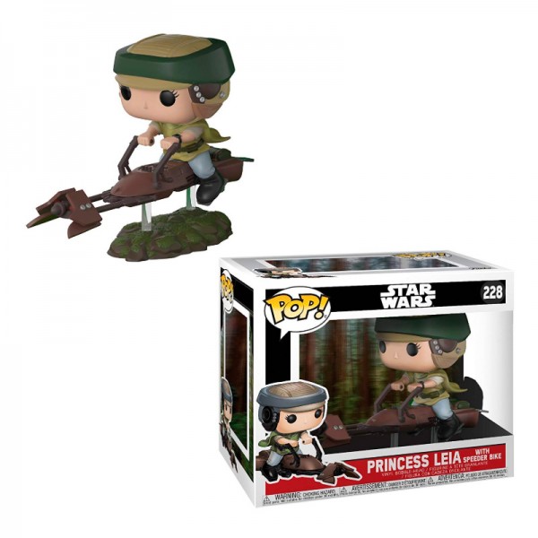 

Фигурка Funko POP! Star Wars - Leia On Speeder Bike Deluxe Vinyl Figure Assortment (2+1 chase figure), 23253, 10 см