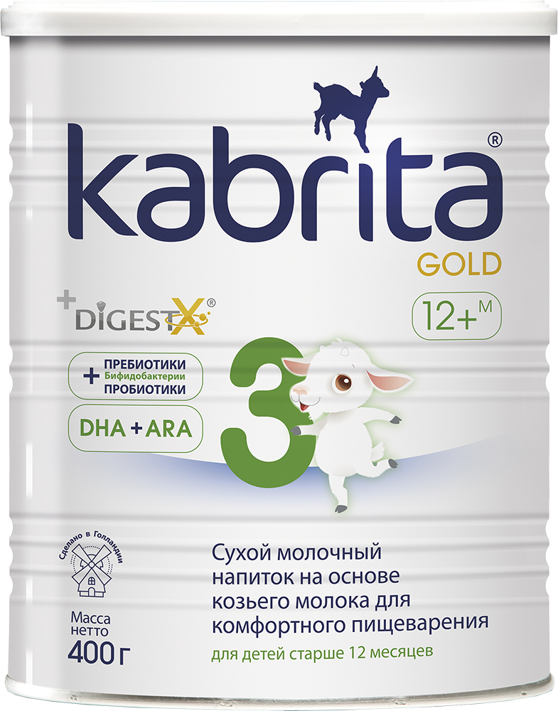 Акція на Сухой молочный напиток Kabrita 3 Gold для комфортного пищеварения на основе козьего молока (для детей старше 12 месяцев) 400 г (8716677007397) від Rozetka UA