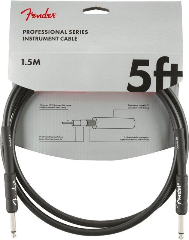 

Инструментальный кабель Fender Cable Professional Series 5 ft 1.5 м Black (228419)