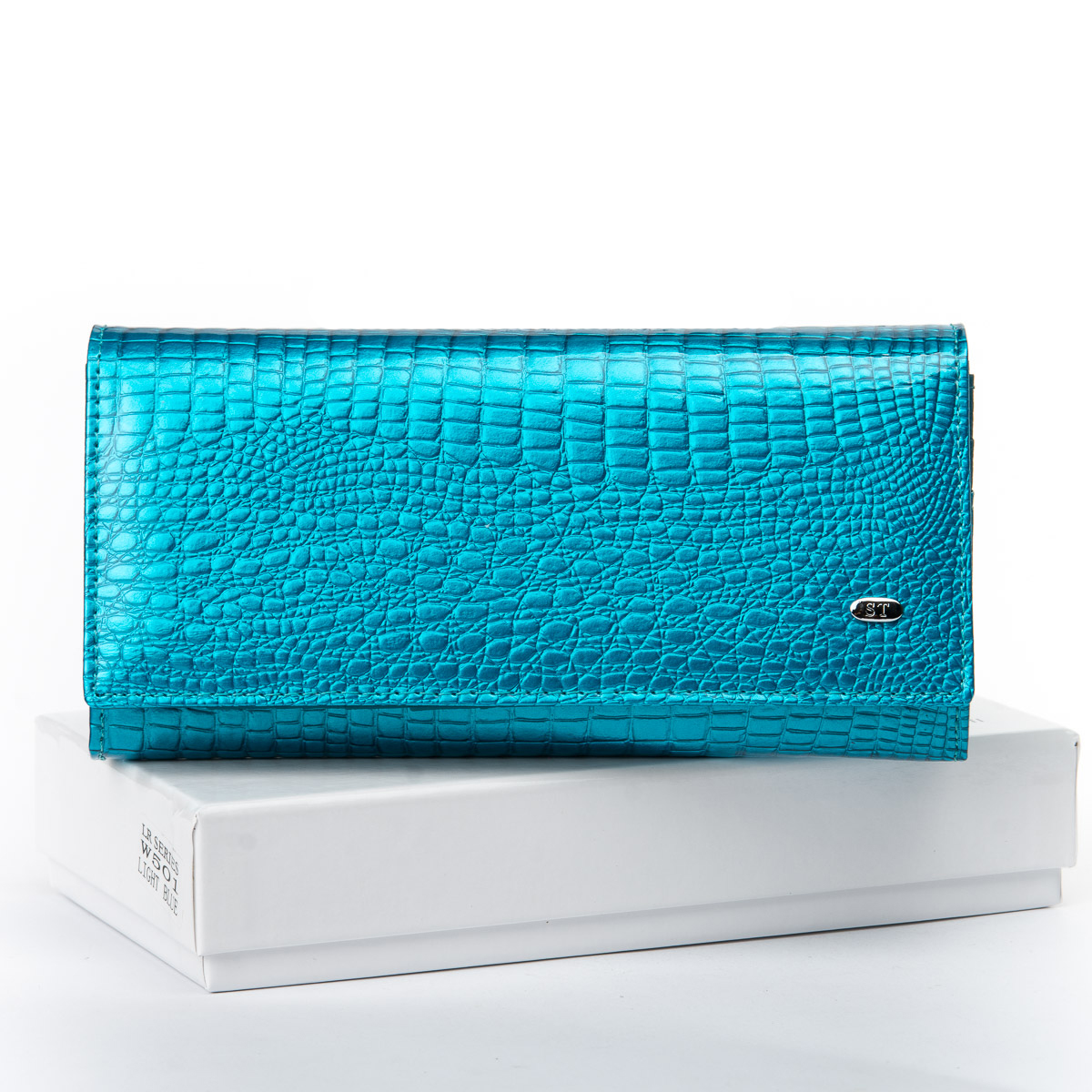 

Женский кожаный кошелек ST 31343 light-blue