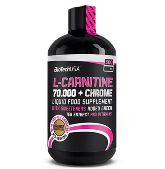 

Жиросжигатель BioTechUSA L-Carnitine 70.000+Chrome 500 ml /50 servings/ Orange 500 мл