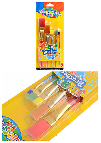 

Кисточки акриловые JUMBO, 5 штук Colorino (39062PTR)