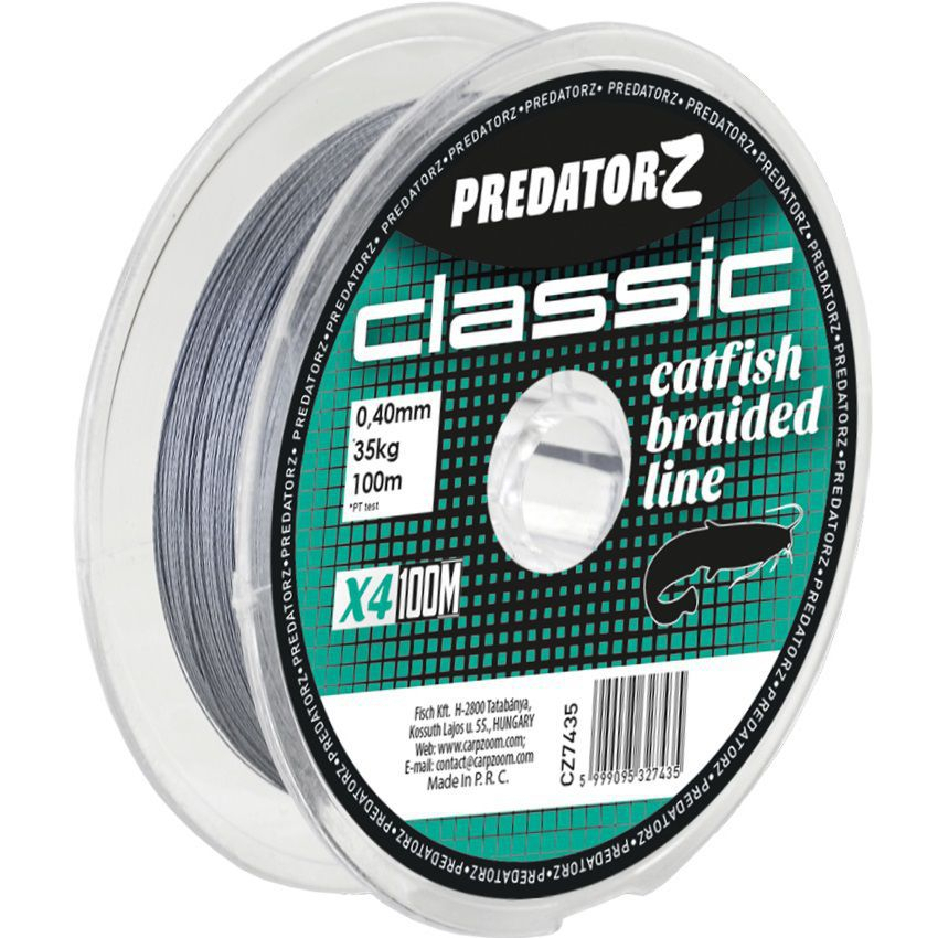 

Шнур для сома Predator-Z Classic Catfish Braided Line 0,60mm 60,00kg 100m Dark Grey (CZ7442)