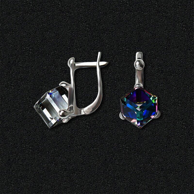

Серебряные серьги Swarovski 2133-син