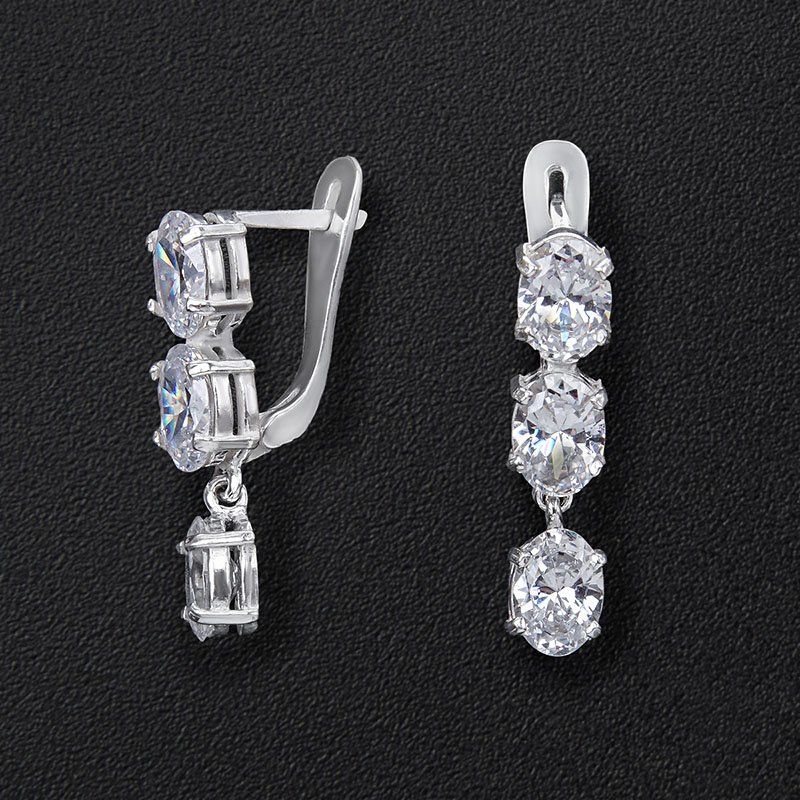 

Серебряные серьги с фианитами 2046-про