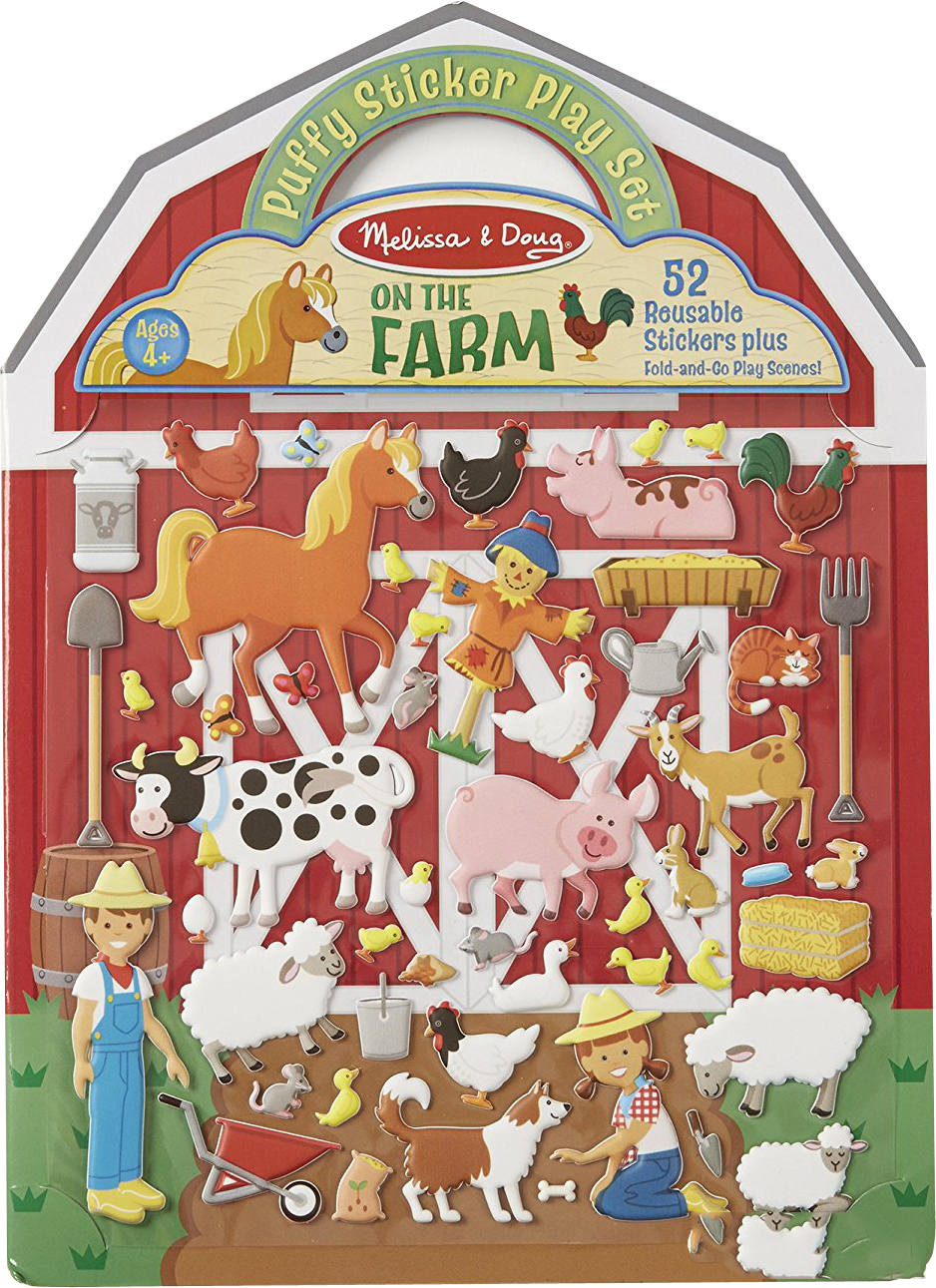 

Объемные многоразовые наклейки Ферма On the Farm Melissa&Doug MD19408