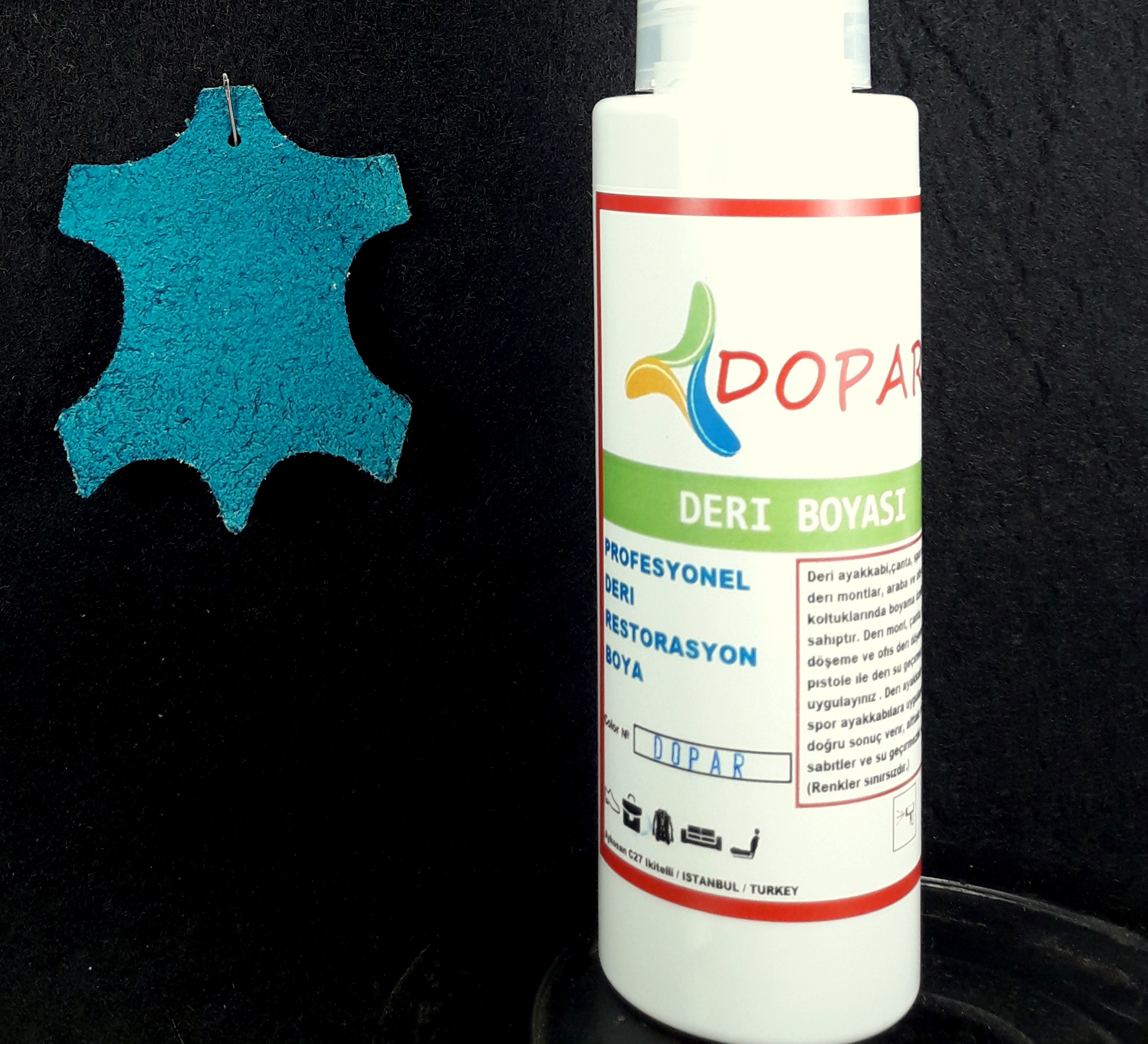 

Краска для замши велюра нубука Dopar Бирюзовый