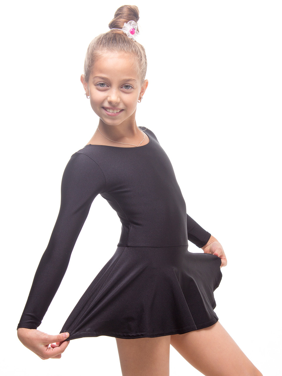 

Купальник с юбкой для танцев и гимнастики Motus KKU-001-B S (116-128см) черный