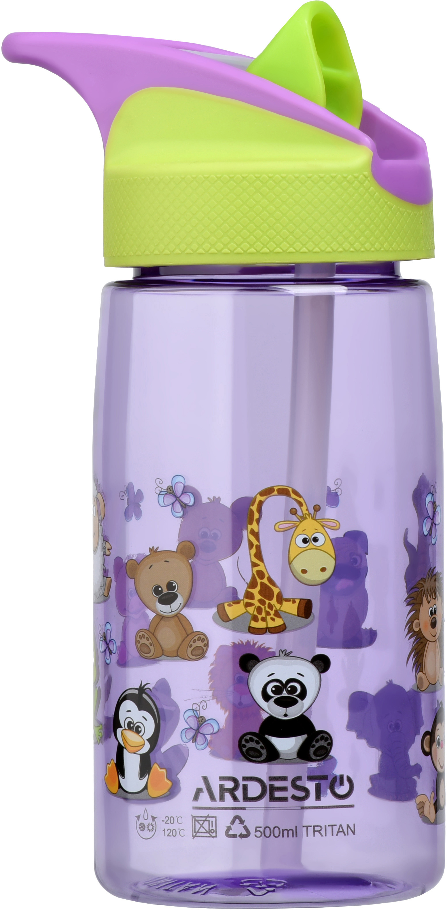 

Бутылка для воды Ardesto Funny Animals 500 мл Зеленая