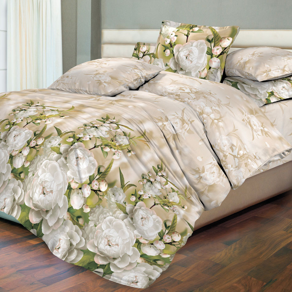 Акция на Комплект постельного белья Novita Premium 210х220 см (6321-1 Бутоны ) от Rozetka UA