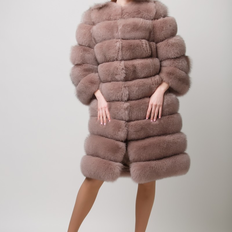 

Шуба из меха песца Miss Lora Поперечка One Size (8775)