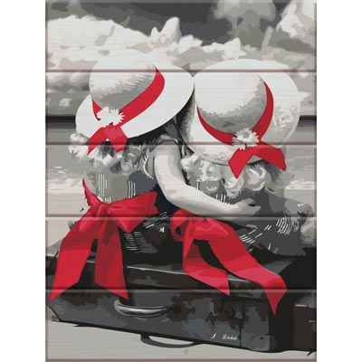 

Картина по номерам на дереве ArtStory Подружки (ASW035) 30 х 40 см