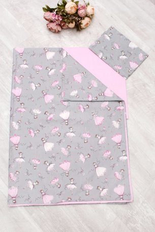 

Комплект детского постельного Littlebo 110x140 балеринки розовый