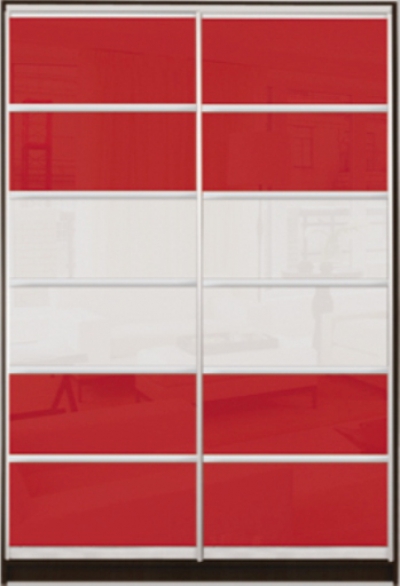 

Шкаф купе Luxe Studio Стандарт-2 Цветной комбинированный фасад-10 1100x2400x600 двухдверный