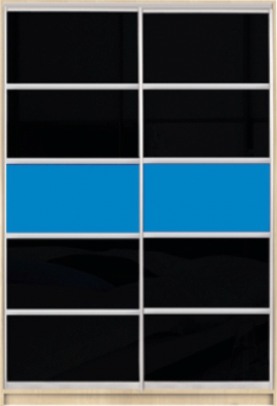 

Шкаф купе Luxe Studio Стандарт-3 Цветной комбинированный фасад-7 1000x2200x600 двухдверный