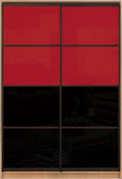 

Шкаф купе Luxe Studio Стандарт-3 Цветной комбинированный фасад-15 1500x2300x450 двухдверный