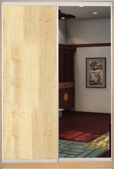 

Шкаф купе Luxe Studio Стандарт-3 ДСП/Тонированное зеркало 1500x2300x600 двухдверный