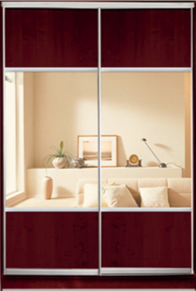 

Шкаф купе Luxe Studio Стандарт-2 ДСП/Зеркало-3 1500x2400x600 двухдверный