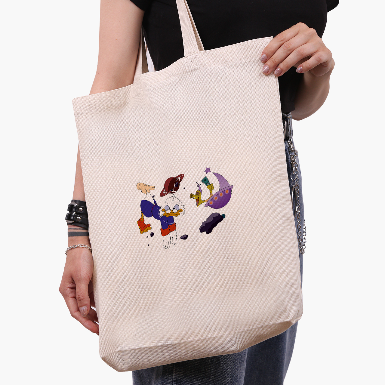 

Эко сумка шоппер Скрудж МакДак (Scrooge McDuck) (9227-2025) 41x35x8.5 см Бежевый