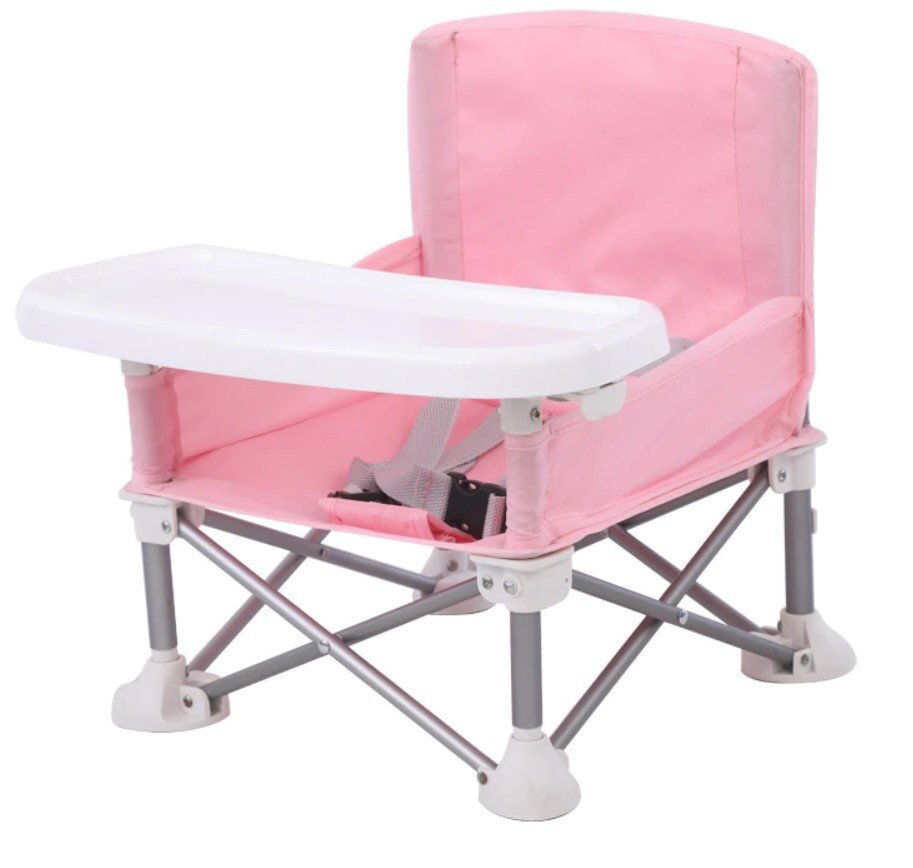 

Складной тканевый детский стульчик-столик для кормления Baby seat Розовый