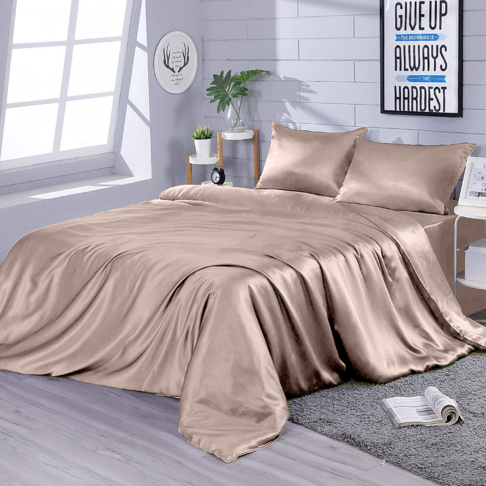 

Комплект постельного белья Zastelli Искусственный шелк 175x210 Peach