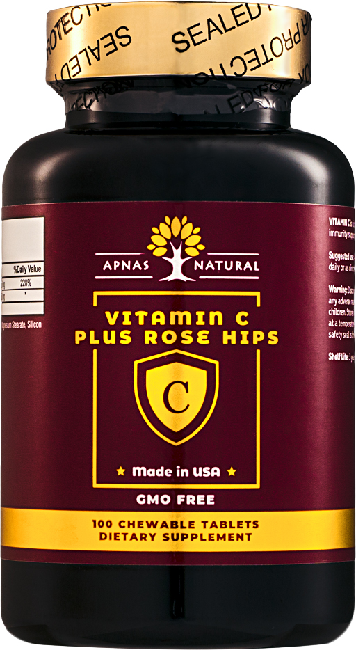 

Витамин С Плюс Шиповник Apnas Natural 100 жевательных таблеток (603051082256)