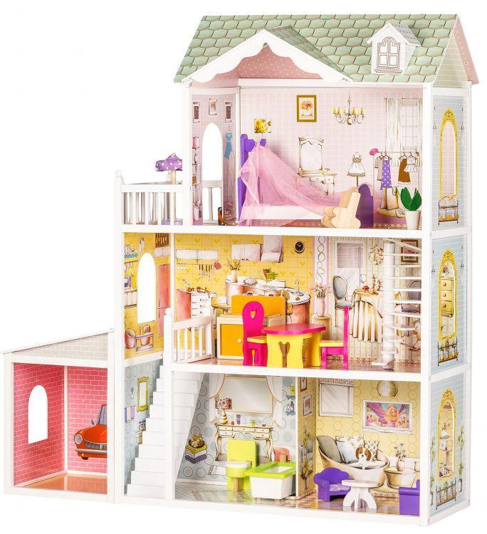 

Кукольный домик игровой для Барби Ecotoys 4108 Beverly гараж + кукла