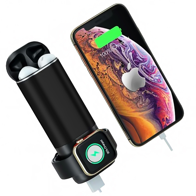 

Power Bank 3 в 1 для Iphone, Apple Watch и AirPods Черный (1100)