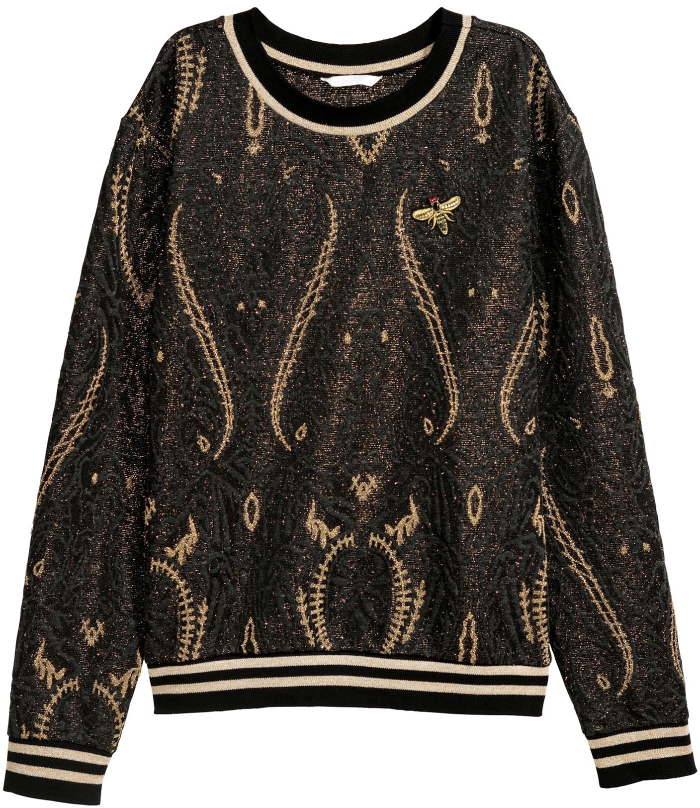 

Джемпер H&M 5579836RP1 S Черный с золотистым