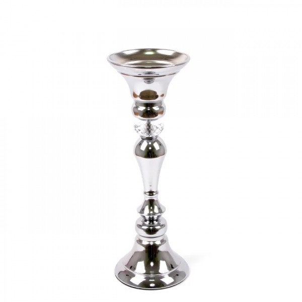 

Подсвечник Flora металлический серебряный H-46 см. 22254