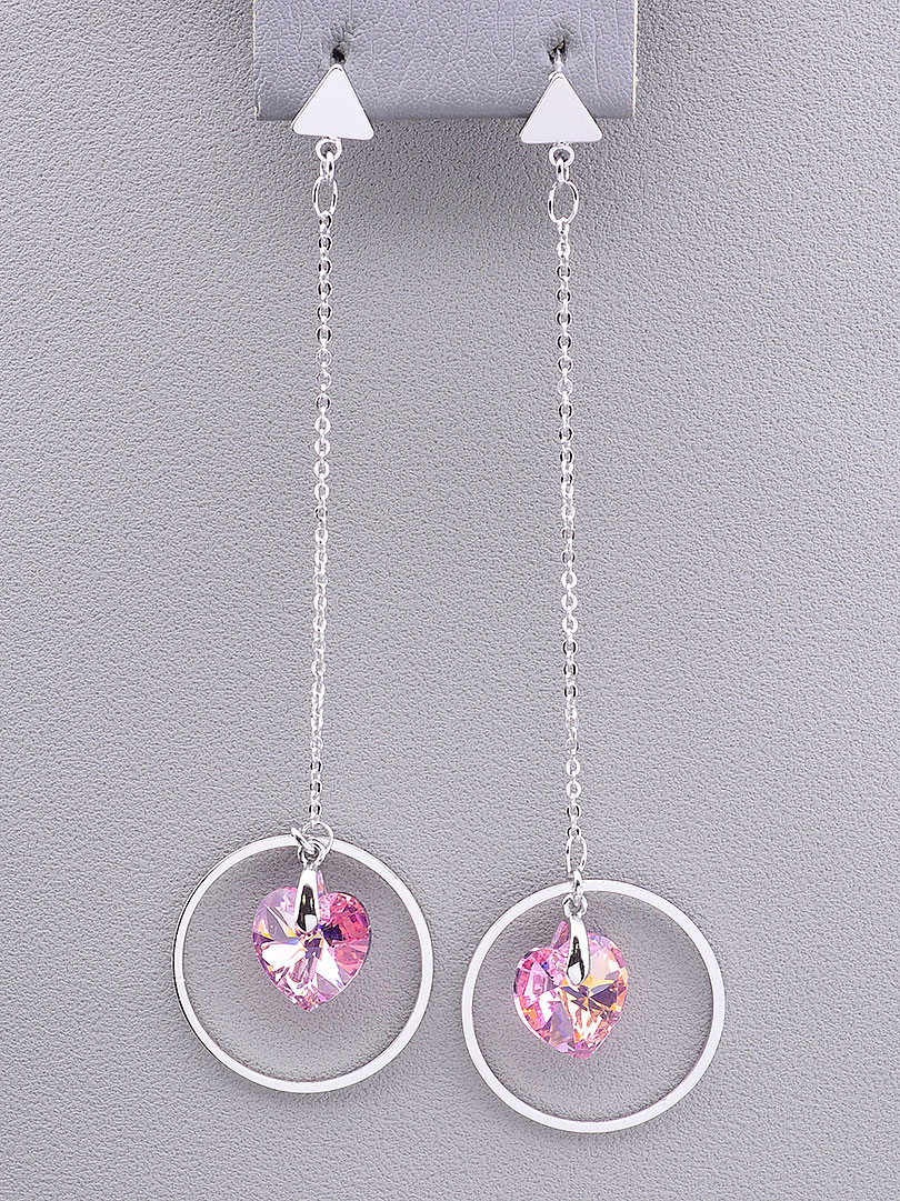 

Серьги длинные вечерние Xuping Swarovski (родий) 1088569