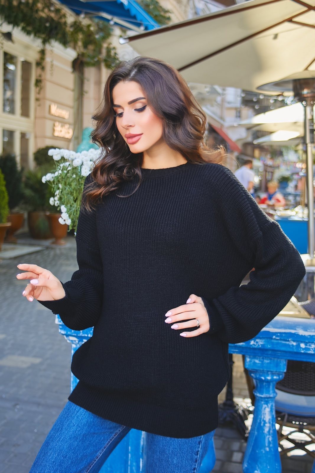 

Свитер вязаный женский The Oran софия one size черный