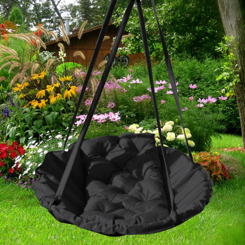

Подвесное кресло-гамак Time-textile Black O120 см Черный TT097