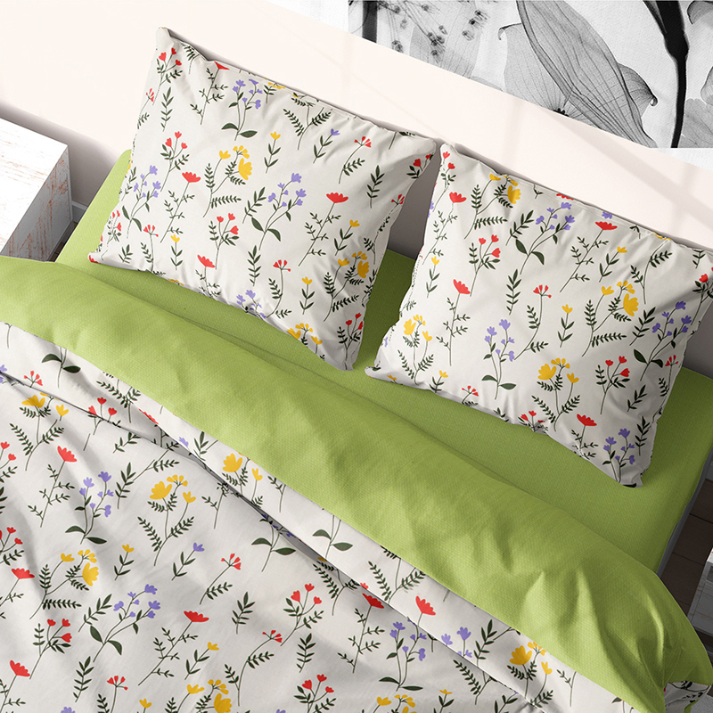 

Комплект постельного белья семейный из бязи Time Textile Весенний букет Разноцветный TT169413-169432-s 50х70