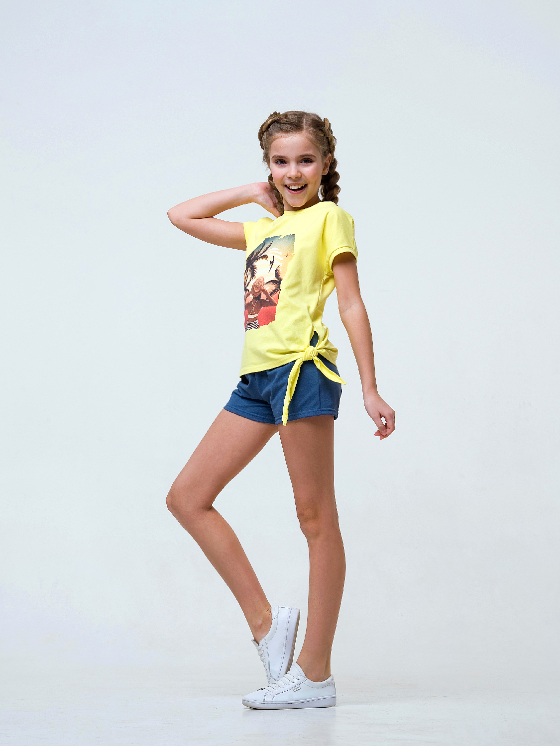 

Комплект (футболка і шорти) Smil 113263 Жовтий 128 см