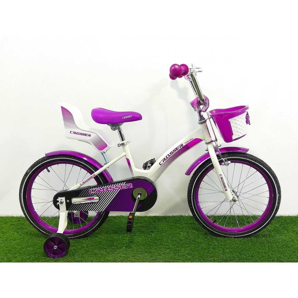 

Детский велосипед Crosser Kids Bike 18" фиолетовый